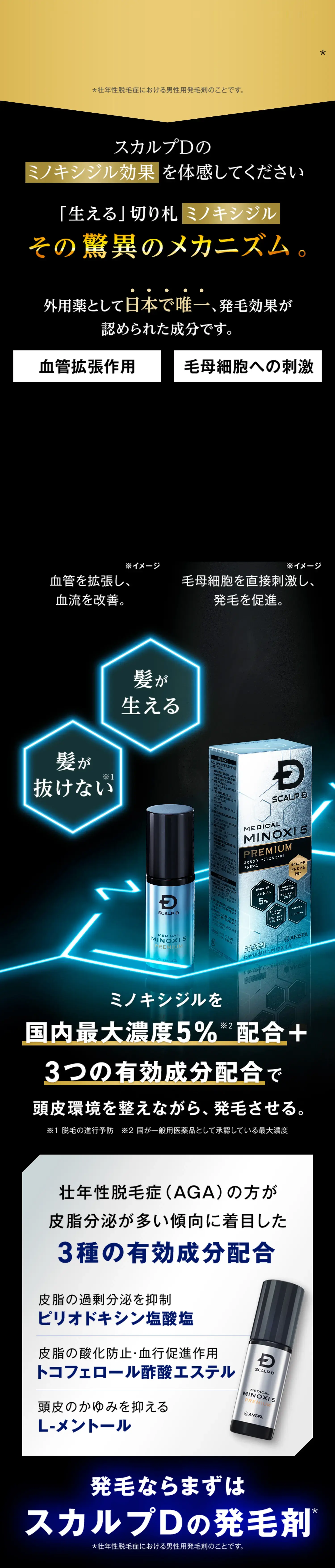 髪を生やしたい、その想いにスカルプDの発毛剤