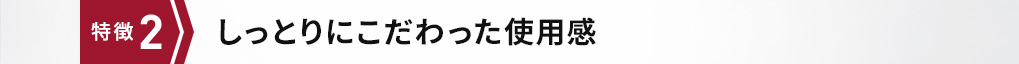 特徴2 しっとりにこだわった使用感