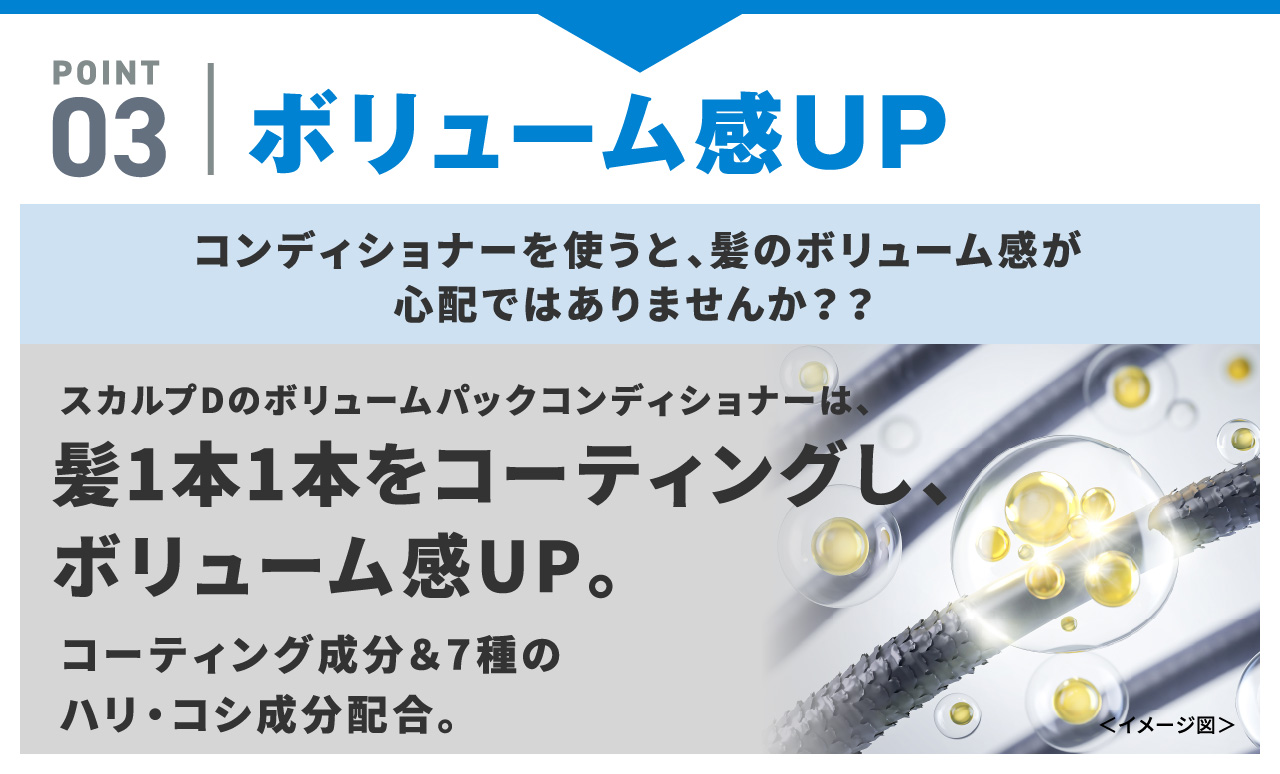 POINT03 ボリューム感UP