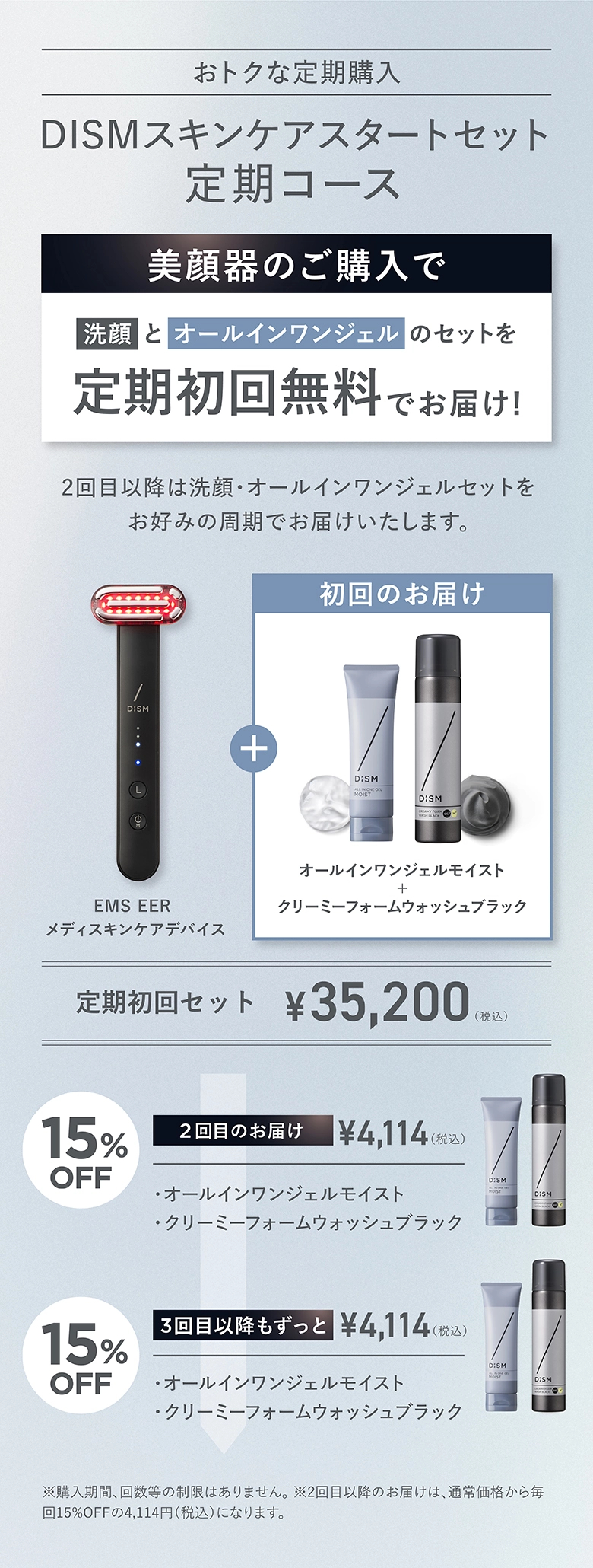 洗顔ジェルセットが初回定期実質無料でセットに。