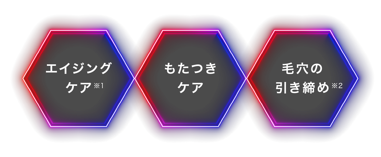 エイジングケア※1 もたつきケア 毛穴の引き締め※2