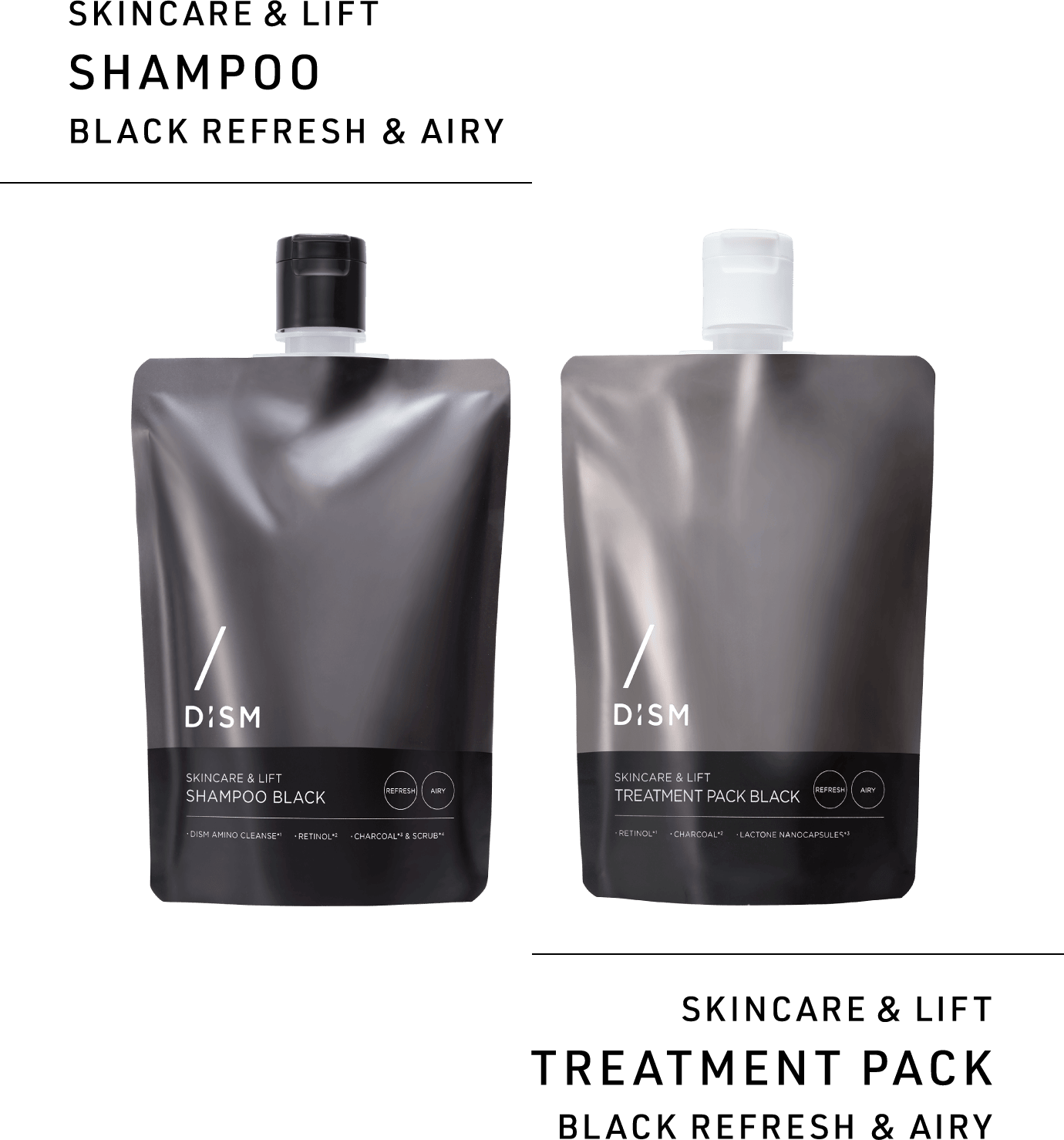 SKINCARE&LIFT SHAMPOO BLACK REFRESH & AIRY SKINCARE&LIFT TREATMENT PACK BLACK REFRESH & AIRY