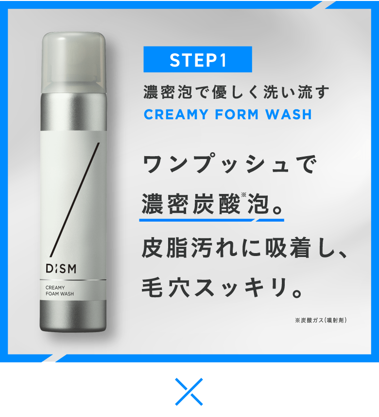 濃密泡でやさしく洗い流す