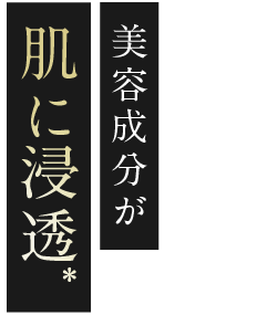 美容成分が肌に浸透