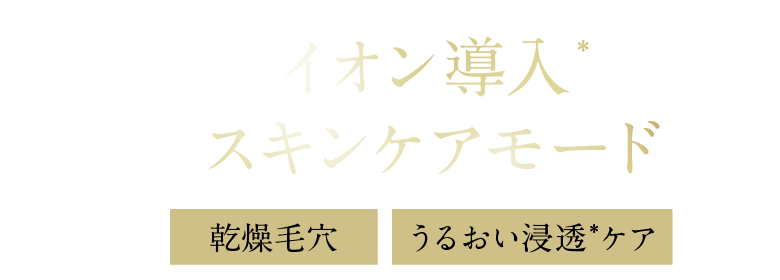 イオン導出 スキンケアモード 乾燥毛穴 うるおい浸透ケア