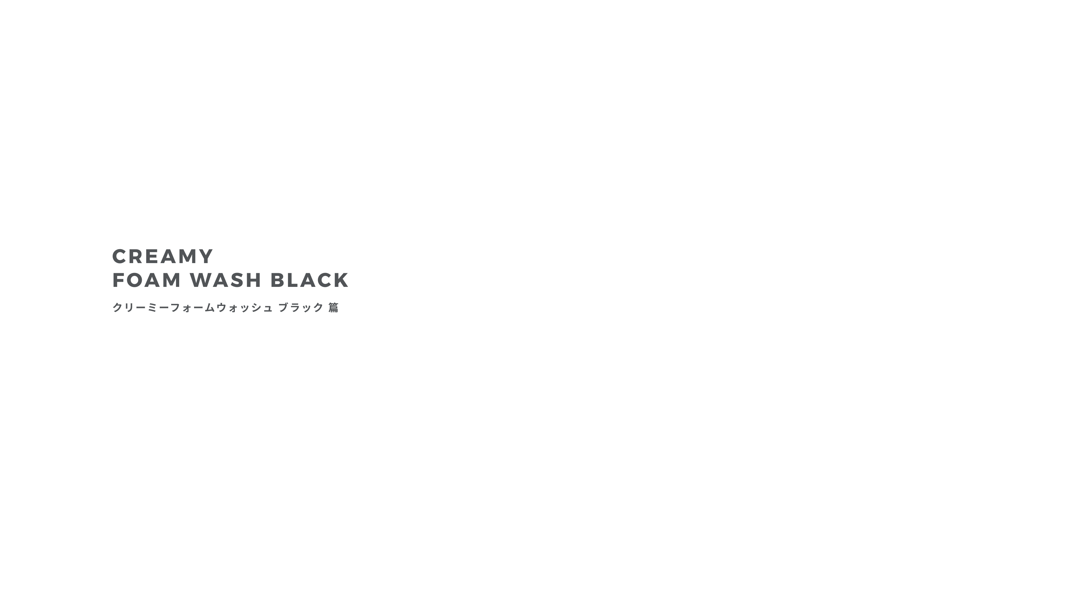 CREAMY FOAM WASH BLACK クリーミーフォームウォッシュ ブラック