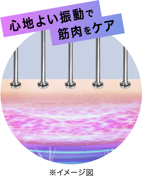 心地よい振動で筋肉をケア