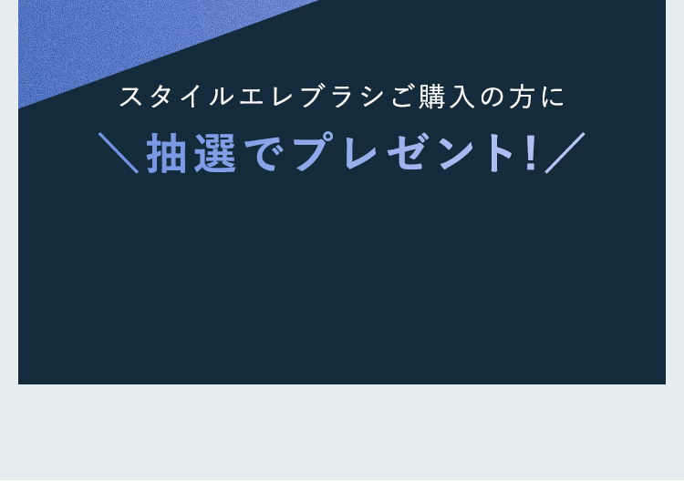 スタイルエレブラシご購入の方に＼抽選でプレゼント!／